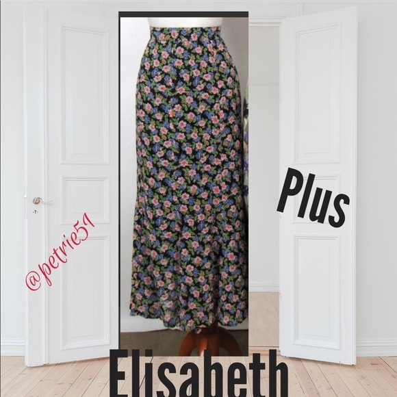 Liz Claiborne Dresses & Skirts - Elisabeth Midnight Florals Skirt 🅿️ NWT